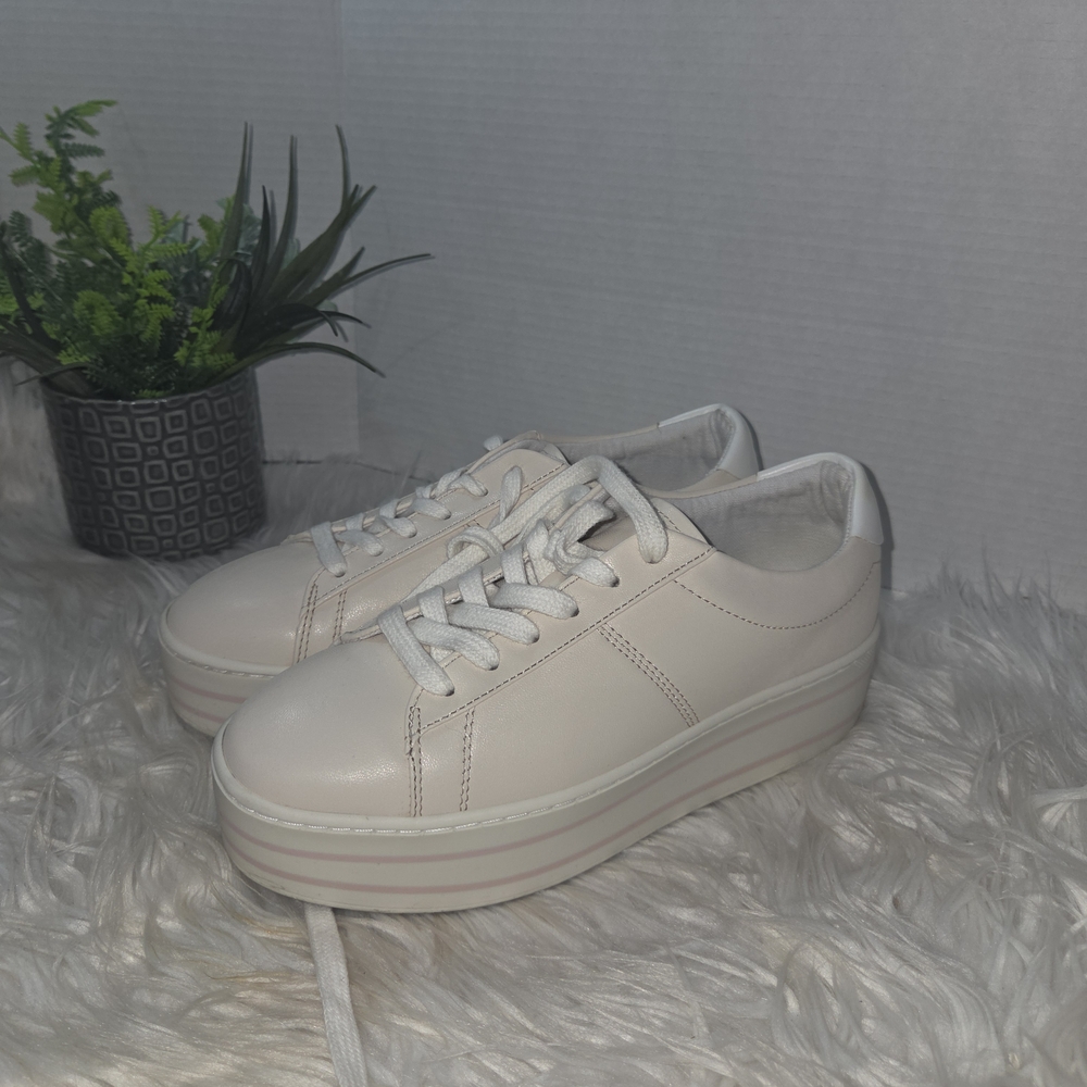 Zara Basic Collection Cream/light Pink Platform S… - image 4